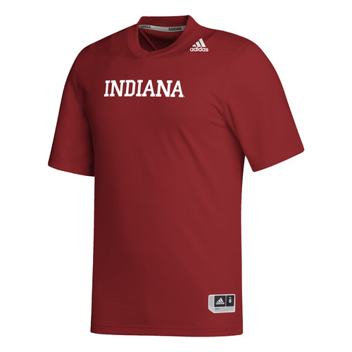 adidas Indiana Hoosiers Crew Neck Short Sleeve T-Shirt Mens Red Casual Tops HR89