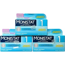 (3) Monistat 1 Day Yeast Infection Treatment Vaginal Antifungal  Exp-12/2025+