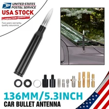 New 5.3inch Silver Black Bullet Antenna 50CAL+Screw Kit For Jeep Wrangler JK JL