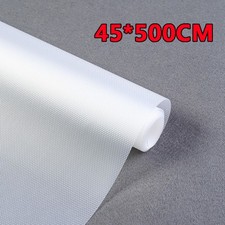 45cm x 500cm Bulk Roll Waterproof Drawer Shelf Liner Mat Flexible Pad White UK