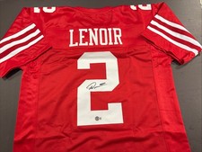 Deommodore Lenoir Autographed Signed XL Custom 49ers Jersey-Beckett Witnessed