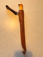 Vintage J. Marttiini Rapala Enscribed Fish Fillet Knife w/Leather Sheath Finland