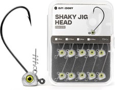 Shaky Head Jigs, Fisheye Stand-Up Style Weedless Fishing Jig Heads for Bass (15-