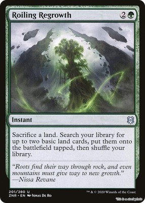 Roiling Regrowth Zendikar Rising ZNR #201 Uncommon NM