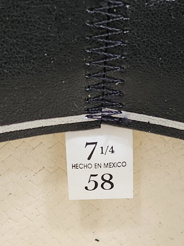 Sombrero de Vaquero Justin Milano Marfil Recubierto Duro Paja 10X Bandas Western 7 1/4 RODEO Foto 3 de 4