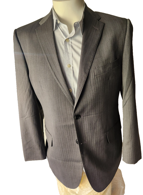Ermenegildo Zegna Saks Off the Rack 42R 34"x29.5" Gray Striped Two Button Suit