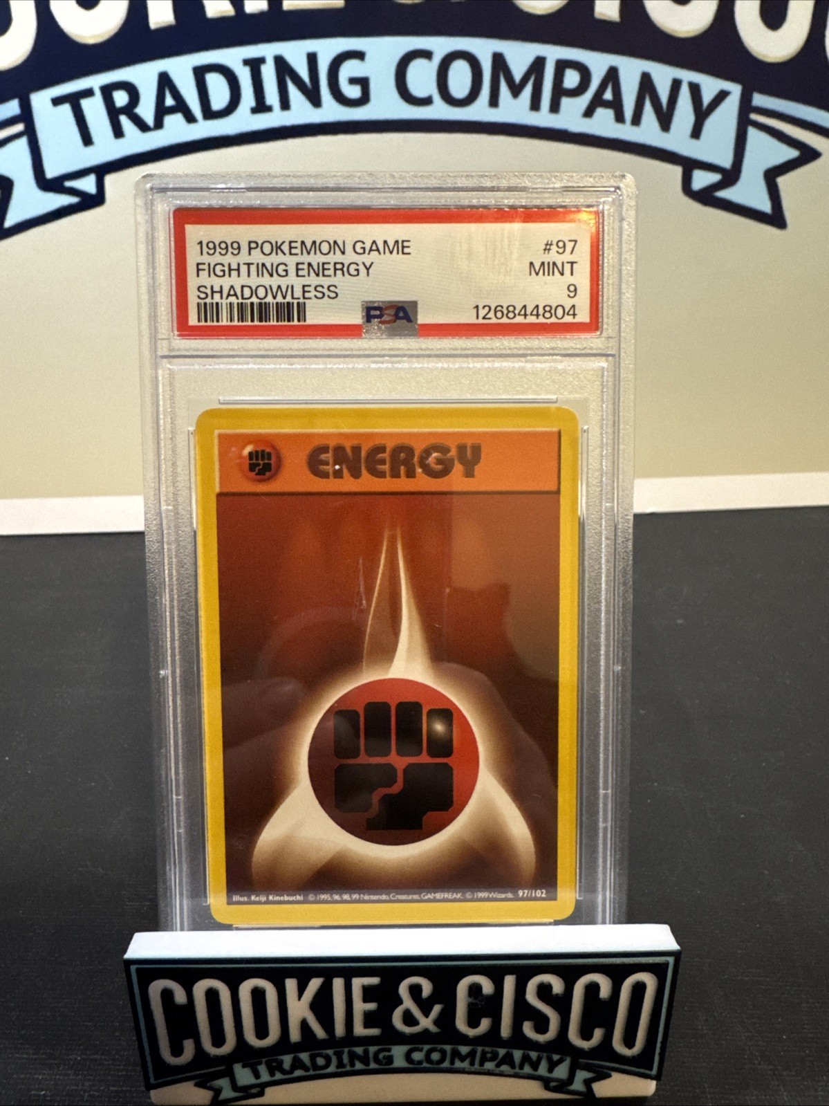 1999 Pokémon Fighting Energy Shadowless #97 PSA 9