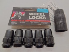 Opened 5 Gorilla Wheel Locks 14x1.5 Black Bulge Acorn 71641nbc5 Cr56