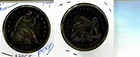 1842 P LIBERTY SEATED SILVER DOLLAR XF RIM NICKS 8385T