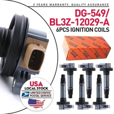 6PC DG549 Engine Ignition Coil Direct Fit for Ford Lincoln 3.5L Ecoboost UF646