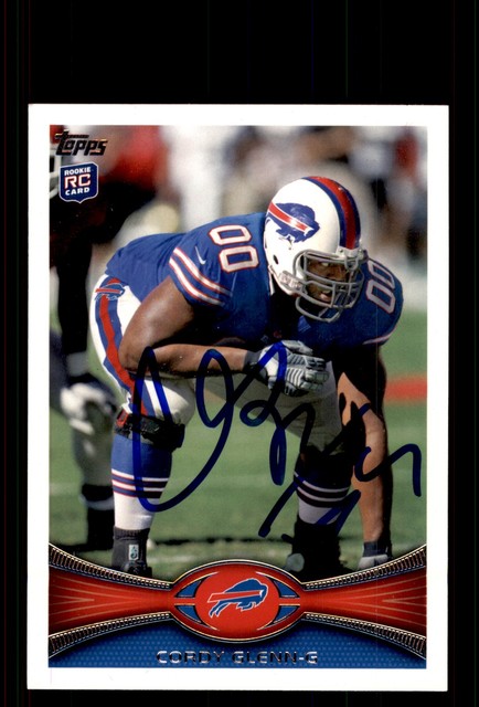 Signed Football Card Auto Cordy Glenn 2012 Topps #432 Buffalo Bills