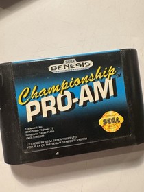CHAMPIONSHIP PRO-AM SEGA GENESIS 1992 W/ MANUAL CIB COMPLETE CLAMSHELL CASE