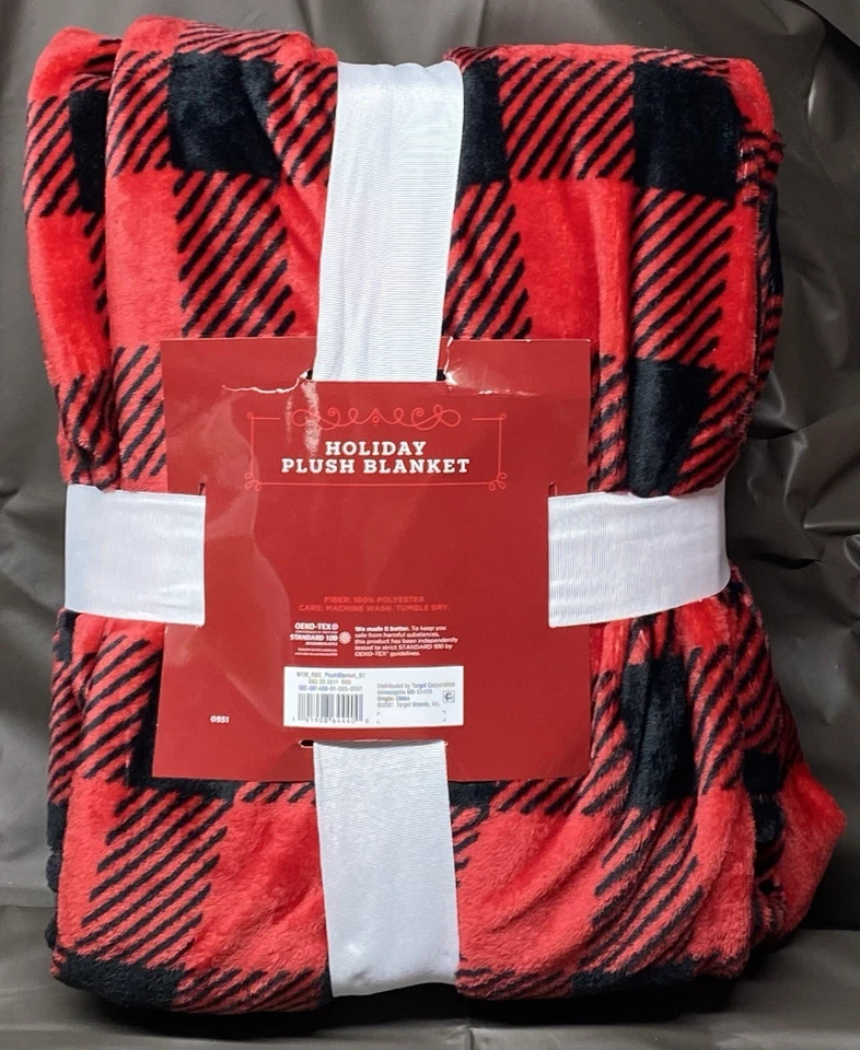 Plush Holiday Print Blanket Wondershop Twin /XL Twin 66" x 90" - Image 3 of 4