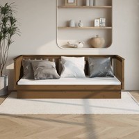 Tagesbett Honigbraun 80X200 Cm Massivholz Kiefer