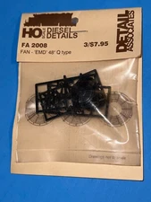 Detail Associates HO #FA-2008, Fan - 48" Q Type, 'EMD' (3 pk)