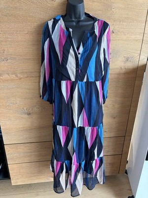 Street One Damen Kleid Midikleid 3/4 Armlänge V-Ausschnitt Viskose - Gr. S