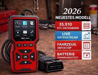 2026 V519 Profi KFZ OBD2 Diagnosegerät Auto OBDII Scanner Fehlerauslesegerät
