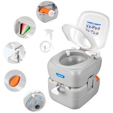 Portable RV Toilet, Odorless, Leak-Proof, Level Indicator