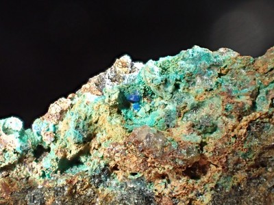 RARE! Brochantite & Azurite Crystals Silver Valley Mine Davidson North Carolina