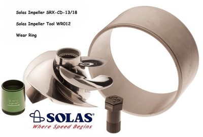 Solas SeaDoo 4Tec 215 Impeller SRX-CD-13/18 w/ Wear Ring & Tool GTX RXP RXT Wake