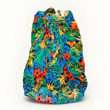 Vintage 1990  s Gottex Swim Skirt Cover Up Size M Birds Of Paradise Resort Retro