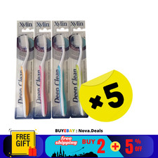 5 units of COSWAY Xylin Deep Clean Toothbrush Embossed Bristles with Nano Silver