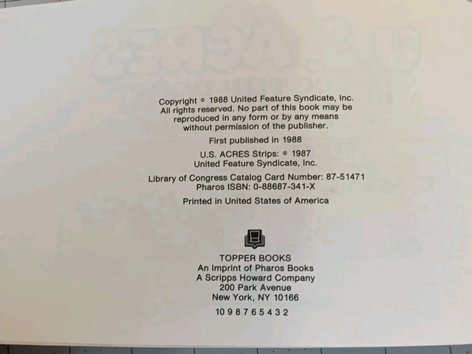 Vtg Jim Davis U.S. Acres Rules The Roost Third Book (Garfield) 1988 1st Edition - Image 3 of 4