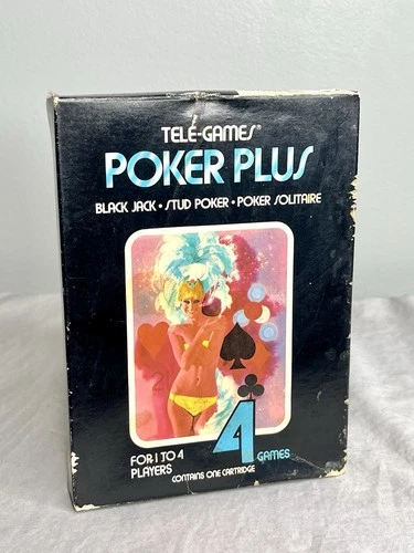 Atari 2600 Sears Tele-Games Poker Plus 1979 Complete In Box With Instructions
