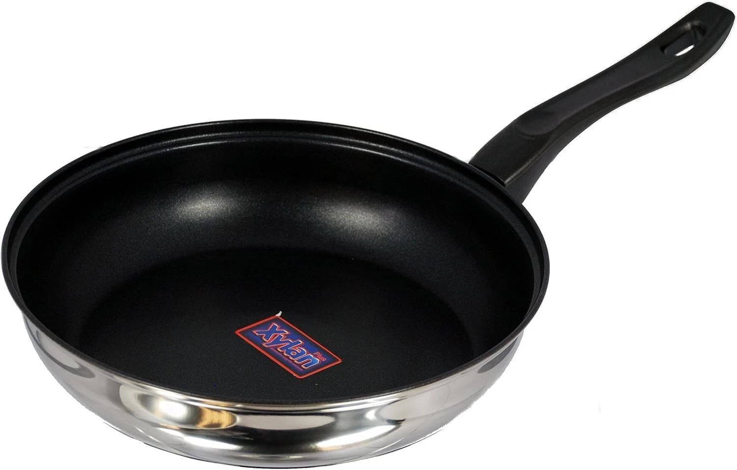 Frying Pan Fry Pan Stainless Steel Non Stick Pan Deep Bakelite Handle 24cm