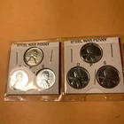 Lot Of 2 Sets 1943 Us Steel Pennies Uncirculated P D S