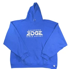 Rochester Edge Hoodie Womens 2XL Russell Athletic Hockey Pullover Sweatshirt