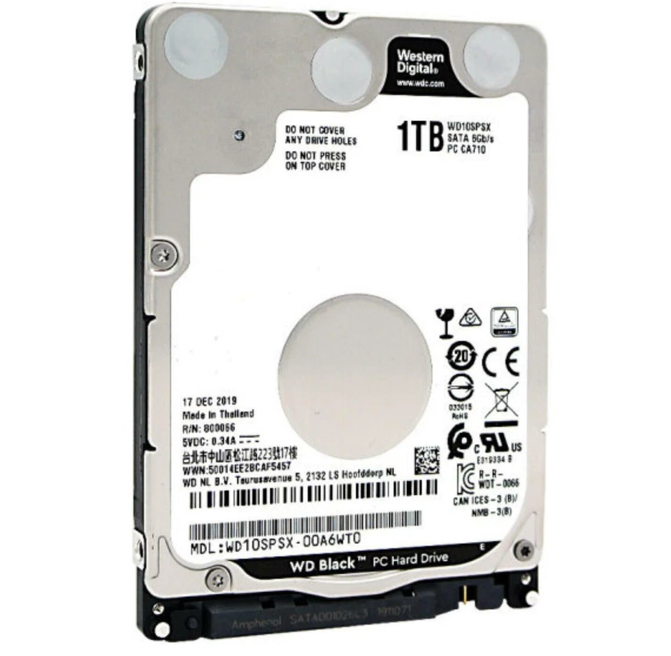 Western Digital 1TB WD10SPSX 64MB 7200RPM SATA 2.5" Notebook HDD Hard Disk Drive - Image 3 of 4