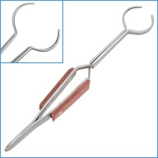 Circle Nose Tip Stainless Steel Cross Locking Tweezer Jewellery Soldering Craft