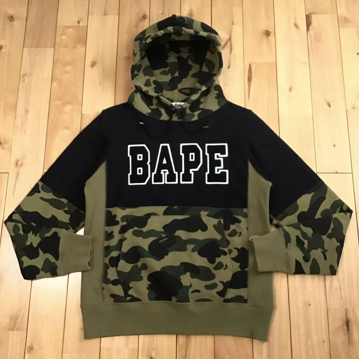 BAPE 1st Camo Army Green Hoodie - BAPESTA