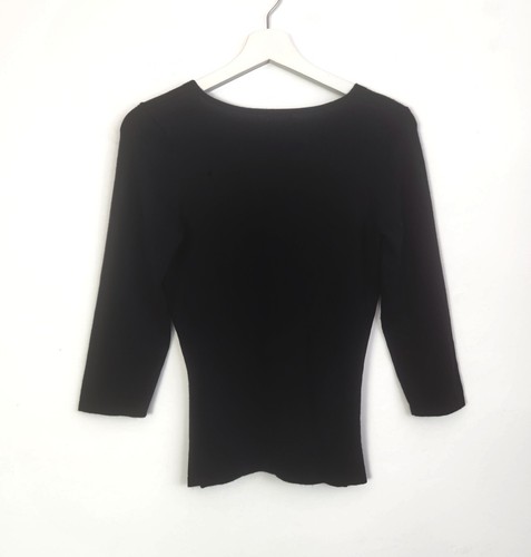INC International Concepts Jumper Size S Black Stretchy Fine Knitted Sweater Top - Picture 4 of 5