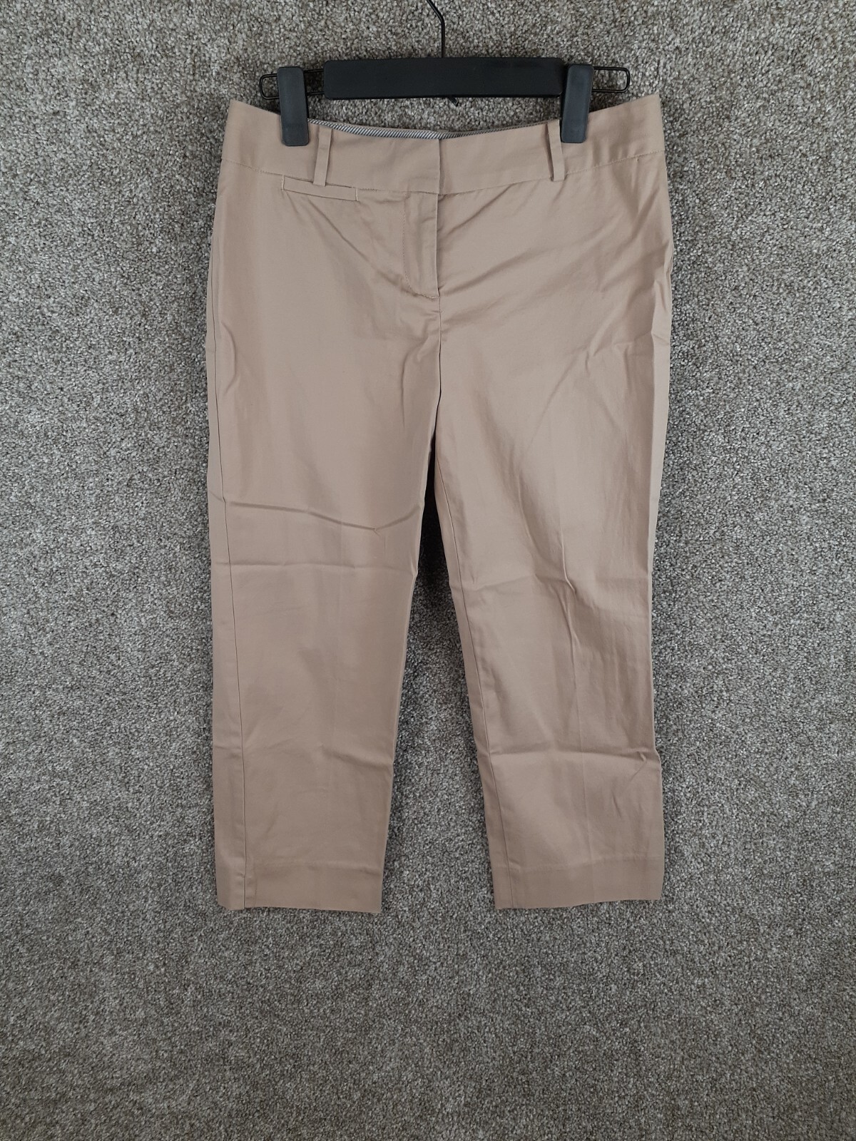 Talbots Petites Heritage Crop Khaki Chino Pant Womens 4P Beige Mid Rise Casual