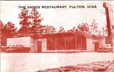 Fulton, MS - The Sands Restaurant Postcard Chrome