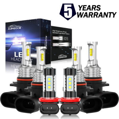 For Chevy Colorado 2004-2007 2008 Combo LED Headlights High Low Fog Light Bulbs