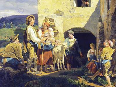 GEMÄLDE PORTRAIT STUDIE WALDMÜLLER DRINGENDER VERKAUF KUNSTDRUCK POSTER LAH275
