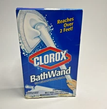 Clorox BATH WAND Bath Shower Wand Cleaning System KIT Retired New Wand & Pads..