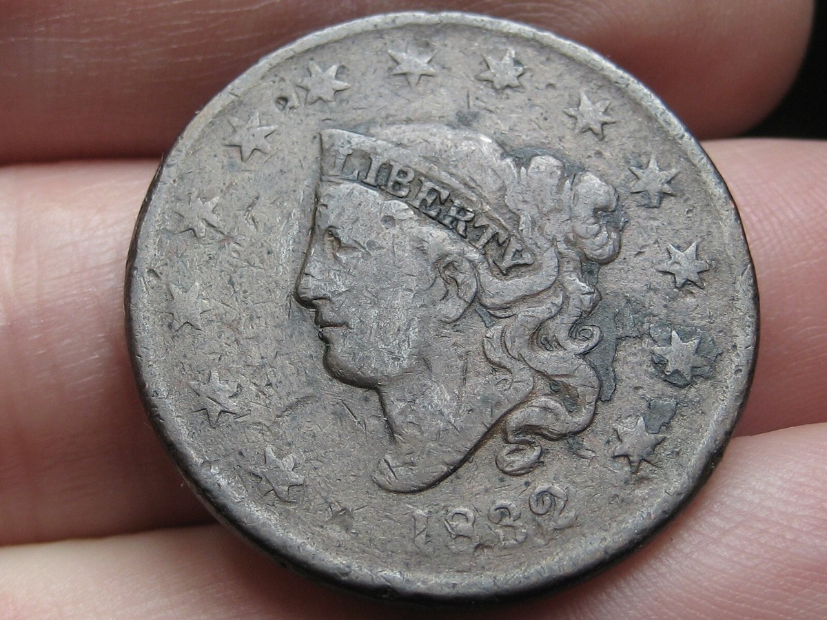 マロン15500 1832 Matron Head Large Cent- Large Letters, Fine/VF Details | eBay