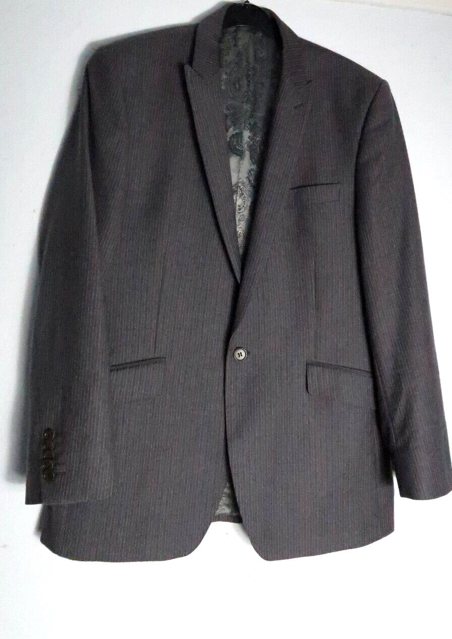 Giacca cappotto giacca tuta uomo saville fila grigio spilla righe blazer