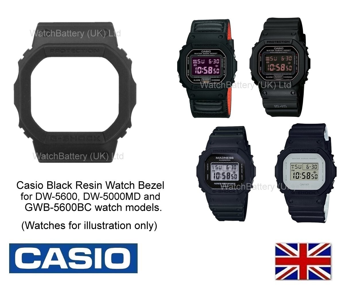 Casio Bezel DW-5000 DW-5600 DW-5600BB GW-B5600 GW-B5600BC BLACK
