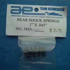 RARE VINTAGE TEAM ASSOCIATED 5453 RC500 REAR SHOCK SPRINGS, 1" x 0.045 NIP