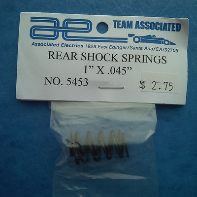 RARE VINTAGE TEAM ASSOCIATED 5453 RC500 REAR SHOCK SPRINGS, 1'' x 0.045 NIP