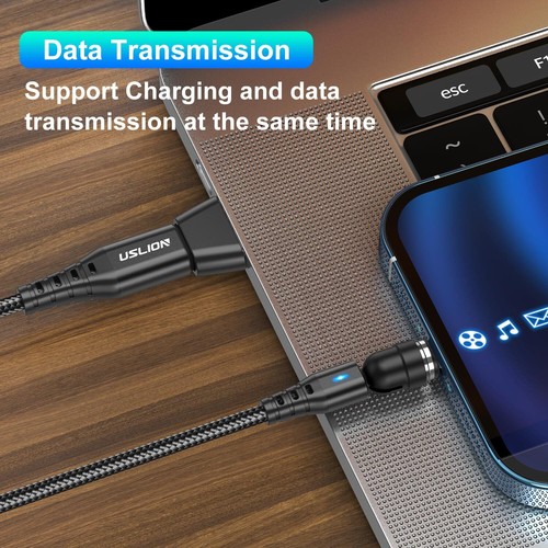 3 in 1 PD 60W USB C To Type-C Micro USB iOS Magnetic 3A Fast Charging Data Cable - Picture 10 of 28