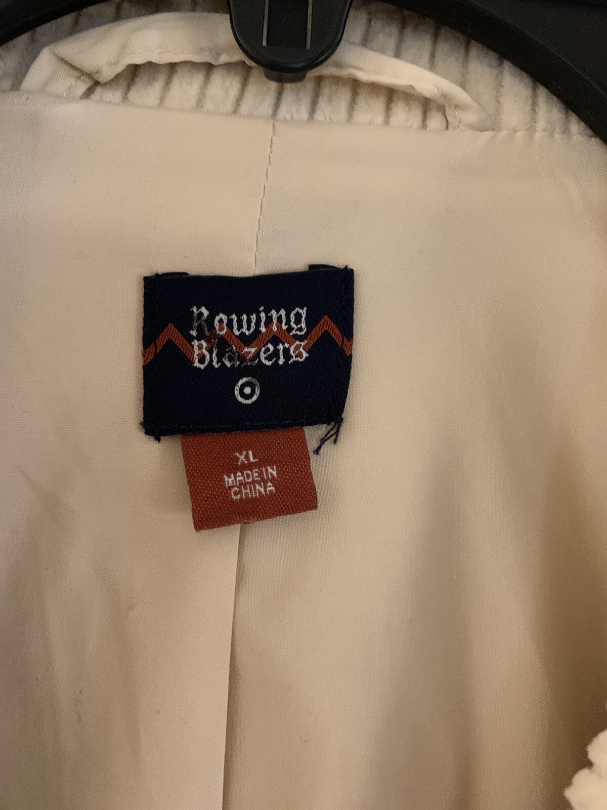 FILA NUOVA giacca blazer canottaggio blazer donna velluto avorio doppio petto taglia XL