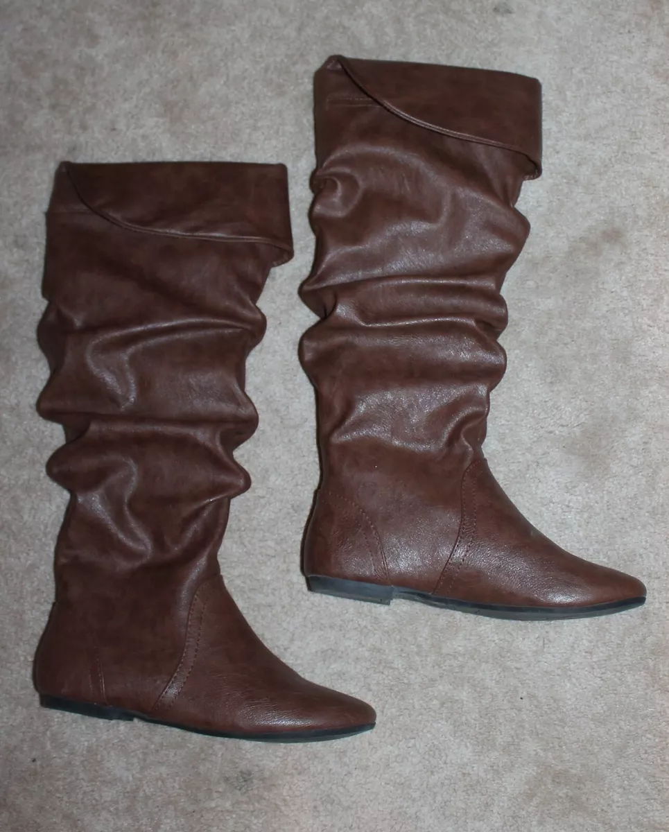 Long flat boots sale sale