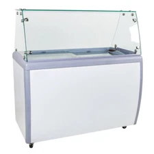 Omcan USA 44588 (FR-CN-0360-S) 50" Ice Cream Dipping Cabinet w/ Sneeze Guard