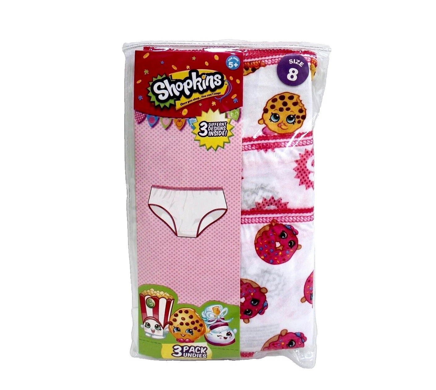 White Brief Size 8 Underwear for Girls